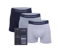 Duck and Cover Mens 3 Pack of Sagnet Boxers in Navy Grey Cotton - Size 2XL