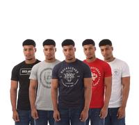 Duck and Cover Men's 5 Pack of Belvadier T-Shirts in Other