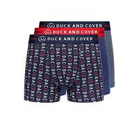 Duck and Cover Mens Boxers Shorts Multipacked 3PK Underwear Gift Set 2 and 3 Pack(XXL,Navy - Stamper)