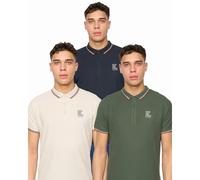 Duck and Cover Mens Melports Polo Shirt (Pack of 3)S Multicoloured BG1879