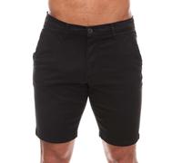 Duck and Cover Mens Moreshore Chino Shorts in Black Cotton - Size 30 inch