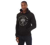 Duck and Cover - Mens 'RAYLAN' Everyday Essential Pullover Hooded Sweatshirt Fleece Hoodie (S, Black)