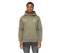 Duck and Cover Mens Skullmatic Hoodie (Dark Olive) - Size Small