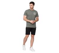 Duck and Cover Mens Slim Fit Chino Cotton Summer Casual Shorts(30W/Black)