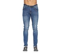 Duck and Cover - Mens 'Tranfold' Essential Faded Stretch Slim Fit Jeans (40W / 32L, Stonewash)