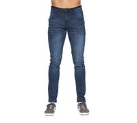 Duck and Cover - Mens 'TRANFOLD' Everyday Essentials Faded Abraised Stretch Slim Fit Jeans (40W / 32L, Darkwash)