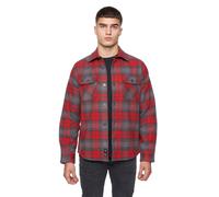 Duck and Cover Mens Willington Checked Overshirt (Red) Cotton - Size Small
