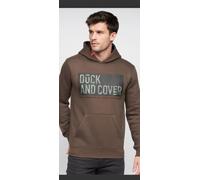 Mens Hoodie Brown - Duck and Cover - 'QUANTAIN'