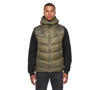Duck and Cover - Mens Winter 'RIERSON' Essentials Hooded Body Warmer Padded Zip Thru Gilet (M, Dark Olive)