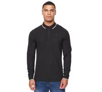 Duck And Cover Roxberry Long Sleeve Polo Shirt Men's Colour : Black
