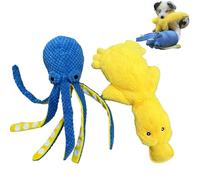 Duck and Octopus Dog Toys - Crinkle Dog Toy, Squeaky Dog Toy, Plush Dog Toy, No Stuffing Dog Toy, Interactive Boredom Busy Toy, Calming Cuddle Dog Toy, Puppy Play Toy - Large, Medium, Small Dog Gifts