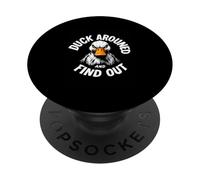 Duck AROUNDED AND FIND OUT Bold Duck PopSockets Adhesive PopGrip
