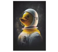 Duck Astronaut Jigsaw Puzzles for Adults 1000 Pieces - Kids Wooden Puzzle - Recycled Board Picture 78×53cm