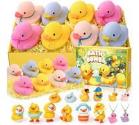 Duck Bath Bombs for Kids with Toys Inside, Bubble Bath Fizzers with 14 Duck Surprise Bath Toys Organic Natural Bath Bomb Spa Fizzy Birthday Christmas Gifts for 3 4 5 6 7 8+ Year Old Girls Boys
