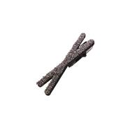 Duck beak edge long broken hair clip hair accessories (Cross Grey 6cm Pack of Two)