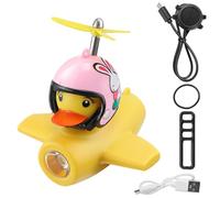Duck biicycle Bell - 2 Pack Rubber Duck Bike Horns, Bright LED Light Cycle Bells | Handlebar Fun Yellow Duck biicycle Horns with Propeller, Duck Bike Bell Bike Accessories for Kids Adults Sport
