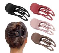 Duck Bill Clips - 4 Duckbill Hair Pins, Flat Oval Hair Pin, 4 Pieces, Versatile, Portable Hair Clips, Barrettes, Sophisticated Clips, Stylish Hair Pins for Women, Girls, Travel