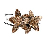 Duck bill grab clip flower back head elegant disc hair large three teeth hair accessories (Champagne)