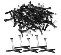 Duck Bill Hair Clips, 100pc Iron Alligator Clips with Spring Sprout Hair Pins Barrettes for Hair Styling Home School Party Halloween Christmas DIY Accessories Hairpins