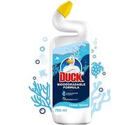 Duck Biodegradable Toilet Cleaner Liquid, Removes Limescale, Long Lasting Fragrance, Biodegradable Formula, Ocean Splash, Pack of 8 (8 x 750ml)