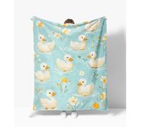 Duck Blanket Warm Plush Duck Flannel Throw Blanket Super Soft Fleece Cozy Fuzzy Ducks Stuffed Animal Blanket Gifts for Kids Teens Adults Room Decor 40"X50"