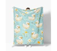 Duck Blanket Warm Plush Duck Flannel Throw Blanket Super Soft Fleece Cozy Fuzzy Ducks Stuffed Animal Blanket Gifts for Kids Teens Adults Room Decor 60"X80"