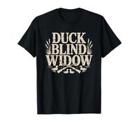 Duck Blind Widow Vintage Badge Women Waterfowl Humor Camp T-Shirt