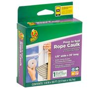Duck Brand 283580 Press to Seal Rope Caulk, White, 1/8-Inch Wide x 35-Feet Long, Single Roll by Duck