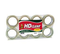 Duck Brand HD Clear Packaging Tape [Clear to the Core]: 1.88 in. x 54.6 yds. (Clear) / 8-pack