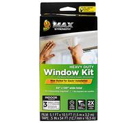 Duck Brand MAX Strength Rolled Window Insulation Kit, 62 in. x 126 in, Clear, Covers 3, 3' x 5' Windows, 3-Pack (287100)