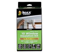 Duck Brand MAX Strength Rolled Window Insulation Kit, 62 in. x 210 in, Clear, Covers Up to 10, 3' x 5' Windows,10-Pack (288070)