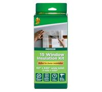 Duck Brand Rolled Indoor Window Insulation Kit, 62 in. x 210 in, Clear, Covers Up to 15, 3' x 5' Windows, 15-Pack (288069)