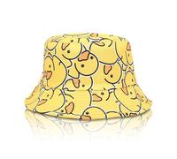 Duck Bucket Hat,Fashion Sun Cap,Packable Outdoor Hats for Men Gifts,Silly-Hat Men's,Women,Kids,Fisherman,Rubber-Duck Pattern,Classic Casual Wide Brim,Cute Print,Perfect for Activities,Outing,One Size