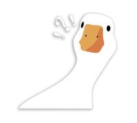 Duck Car Decal - Cute Question Sticker, Artistic Outdoor Label | Caution Sign Print, Waterproof Mark Sheet, with Wall Use for Vehicle Window Scene, Laptop Message Design, Fun Expression Display Idea