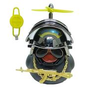 Duck Car Ornament, Duck Shaped Car Accessories, Cool Glasses Duck with Propeller Hat | Motorcycle Handlebar Accessory, Duck Horn, Table Decorations