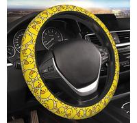 Duck Cartoon Cute Yellow Steering Wheel Cover for Women Men Girls Car Accessories Decor Anti-Slip Neoprene Auto Steering Wheel Covers Protector Universal 15 Inch