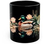 Duck Ceramic Coffee Mug 11oz Pond Waterfowl Bird - Tea Coffee Mug with Comfortable Grip - Unique Fun Gift Cup for Office or Home - Vibrant Long-Lasting Print ID44991