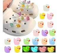 Duck Charms for Crocs, 16PCS Cute Ducks Shoe Charms, Fun & Colourful Duck Shoe Accessories for Crocs, Different Pattemm for Decoration for Kids Boys Girls