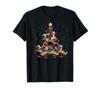 Duck Christmas Tree Lights Xmas Pajamas T-Shirt
