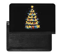 Duck Christmas Tree Passport Holder Cover Wallet with ID Card Slot Slim Travel RFID Blocking Case Protector Essentials for Women Men