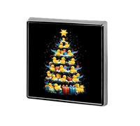 Duck Christmas Tree Square Badge Pin Metal Memorial Brooch Button Lapel Pins for Backpack Wedding