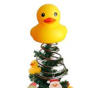 Duck Christmas Tree Topper - ABS Fun Rubber Duck Tree Topper Ornament, Festive Ornament Decoration for Festival House Home Activities Party Holiday Gathering