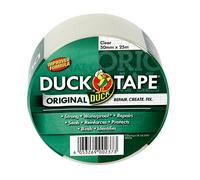Duck Tape Original Clear, 50mm x 25m, Improved Formula High Strength Waterproof Gaffer and Duct Adhesive Cloth Repair Tape