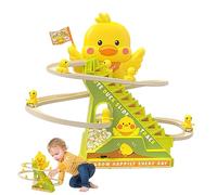 Duck Climbing Stairs Toy - Ducks Climbing Stairs | Electric Duck Track | Educational Interactive Fun, Automatic Slide, With Music And Led Lights, Birthday Gift For Kids | 15 Songs, 6 Ducks