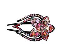 Duck Clips Resin Rhinestone Flower Girl Barrettes