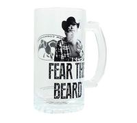 Duck Commander Si Fear The Beard Clear Beer Mug