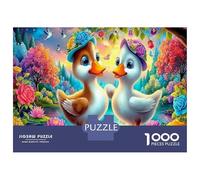 Duck Couple Jigsaw Puzzles 1000 Pieces Tropical Lagoon Puzzles for Adults Educational Puzzle Game for A Game Night for Adults And Teenagers 100% Recycled Cardboard 38x26cm/1000pcs