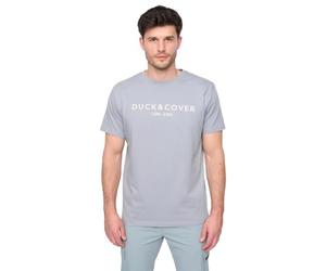 Duck & Cover Men’s Cotton T-Shirt, Crew Neck, Short Sleeve Casual Top | 100% cotton tee with soft-touch camo chest logo, raised ink detail and sleeve branding for breathable everyday comfort