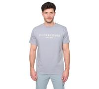 Duck & Cover Men’s T-Shirt - Crew Neck, Short Sleeve, Designer Camo Logo Print Tee - 100% Cotton Casual Top Steel Blue XL