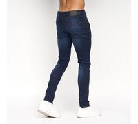 Duck and Cover Mens Maylead Dark Wash Slim Fit Jeans in Blue Cotton - Size 40 (Waist)